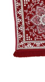 AAZEEM Prayer Mat | Velvet Aasan Mat | Meditation Prayer Carpet Mat | Pooja Aasan Mat |Traditional Prayer Mat |Medium Size |Pack of 1|Red Color| - Image 4