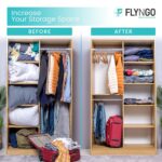 FLYNGO Polypropylene Reusable Ziplock Vacuum Storage Space Saver Bags For Clothes With Travel Hand Pump-Pack Of 5,White - Image 5