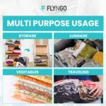 FLYNGO Polypropylene Reusable Ziplock Vacuum Storage Space Saver Bags For Clothes With Travel Hand Pump-Pack Of 5,White - Image 8