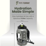 FIT FORGELarge Water Bottle with Strap - Image 3