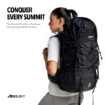 Boldfit Rucksack Bag 60 Litres Trekking Bag Travel Backpack For Men & Women Rucksack Bags For Men With Laptop Sleeve & Waterproof Rain Cover For Camping Tourist Bag With Shoe Compartment (Black) - Image 4