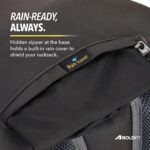 Boldfit Rucksack Bag 60 Litres Trekking Bag Travel Backpack For Men & Women Rucksack Bags For Men With Laptop Sleeve & Waterproof Rain Cover For Camping Tourist Bag With Shoe Compartment (Black) - Image 5