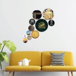 Artvibes Kaaba Sharif & Islamic Quotes Round Shape MDF Wooden Wall Decor Items | Spiritual Decor Items | Islamic Decoration | Wall Poster| Stylish Modern Decor Item | Gift Items (WPS_122N), Set of 11 - Image 5