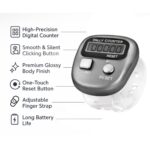 Digital Finger Counter Tally Counter for Jaap & Tasbeeh | Jaap Mala Counter | Handheld Click Counter for Prayer, Meditation, Sports & Counting Use (Ring-Steel Gry) - Image 4