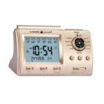 ATORSE Azan Alarm Clock Muslim Azan Alarm Table Clock for Study Room Indoor Bedroom Gold - Image 3