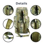 NFI essentials Hiking Bag, Military Print Travel Shoulder Backpack, Rucksack Duffle Bag with Shoe Compartment & Wet Clothes for Gym, Duffel Bag for Travelling, Camping & Trekking (Green) - Image 3