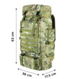NFI essentials Hiking Bag, Military Print Travel Shoulder Backpack, Rucksack Duffle Bag with Shoe Compartment & Wet Clothes for Gym, Duffel Bag for Travelling, Camping & Trekking (Green) - Image 5