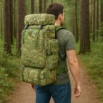 NFI essentials Hiking Bag, Military Print Travel Shoulder Backpack, Rucksack Duffle Bag with Shoe Compartment & Wet Clothes for Gym, Duffel Bag for Travelling, Camping & Trekking (Green) - Image 6