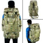 NFI essentials Hiking Bag, Military Print Travel Shoulder Backpack, Rucksack Duffle Bag with Shoe Compartment & Wet Clothes for Gym, Duffel Bag for Travelling, Camping & Trekking (Green) - Image 7