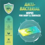 Antibacterial Wet Wipes – 50 Wipes (10 x 5 Travel Packs) | Kills 99% Germs, Alcohol-Free & Skin-Friendly | For Hands, Face, Surfaces & Travel Hygiene - Image 4