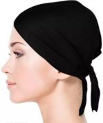 ABEEHA® Women Soft Pure Cotton Plain Muslim Women & Girls Under Hijab Cap, Hijab cap, Underscarf/Under scarf, Hijab inner cap (BLACK, WHITE & GOLDEN) - Image 6