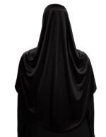 Mehar Hijab's Modest Women's Frilled Stylish Solid Polycotton Feel Good Fabric FAEEZAH BLACK Hijab - Image 10