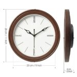 Wood Frame Round Wall Clock for Home & Office | White Dial Analog Wall Clock | Classic Decorative Wall Clock for Living Room, Bedroom & Hime Decor (Darkwood Roman) - Image 3