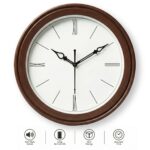 Wood Frame Round Wall Clock for Home & Office | White Dial Analog Wall Clock | Classic Decorative Wall Clock for Living Room, Bedroom & Hime Decor (Darkwood Roman) - Image 5
