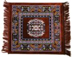 Weavers Villa Set of Prayer Mat/Aasan/Puja Mat/Meditation Mat/Multipurpose Velvet Rug Mats [Size: 2ft X 2ft] (Pack of 3) - Image 4