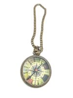 Decor&More Vintage Brass Compass with Biblical Quote, Proverbs 3:5-6 Engraved, Double-Sided Pendant with Chain - Image 4