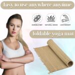 Pooja Mat For Sitting Made By Kusha Grass,Madurkathi Aasana 19X19 Inches Square Shape & Holy Alternative To Velvet Puja Aasan (2),Natural - Image 7