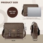 Storite Laptop Messenger Bag for Men & Women – Water-Resistant Office Shoulder Bag with Multiple Pockets, Adjustable Strap & Leatherette Detailing (26 x 7.5 x 34 cm) - Image 3