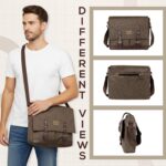 Storite Laptop Messenger Bag for Men & Women – Water-Resistant Office Shoulder Bag with Multiple Pockets, Adjustable Strap & Leatherette Detailing (26 x 7.5 x 34 cm) - Image 7