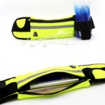Running Belt with Phone Holder | Running Waist Pack for Phones, Headphones and Water Bottle | Waterproof Running Belt for Women and Men, Yellow, One Size Fits All - Image 4
