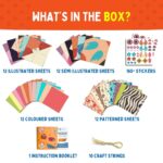 PepPlay 3D Origami Paper, with Booklet and Stickers, Educational, Brain-Boosting Activity, No Mess Paper Craft, Travel-Friendly Airplane Toy, Birthday Return Gift for Boys&Girls Ages 3-8, Orange - Image 3