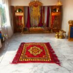 Achleshwar Set of 4 Traditional Puja Aasan - Soft Velvet Prayer Mat for Sitting Meditation | Floor Carpet Rug for Pooja | Multicolor | 2x2 Feet - Image 3