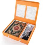 Quran Reading Pen, AIPEBANI 16GB Electronic Reader Pen Word-by-Word Digital Rechargeable Holy Quran Recorder 25 Reciters and Languages 6 Books, Ramadan Gift for Kids Adults Orange - Image 4
