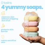 Tuco® Kids Soap Pack of 3+1 (3x75gm+1x75gm) | Dermatologically Tested, Gentle & Nourishing with Natural Vitamin C, Avocado, Marshmallow, Citrus | SLS & Paraben free | Ages 2-5, 5-10, 10-15 - Image 3