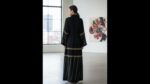 Women's Black Abaya with Gold Embellishments, Long Sleeve, Polyester, Floor Length, Hooded Islamic Modest Wear - Image 3