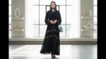 Women's Black Abaya with Gold Embellishments, Long Sleeve, Polyester, Floor Length, Hooded Islamic Modest Wear - Image 7