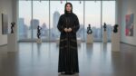 Women's Black Abaya with Gold Embellishments, Long Sleeve, Polyester, Floor Length, Hooded Islamic Modest Wear - Image 8