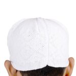 Craftsman White Eid Koofi Kufi Cap Mens Muslim Designer Stretchable Prayer Topi. Ramadan - Image 4