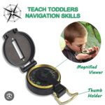 Magnetic Compass 55mm with Magnified Viewer & Thumb Holder | Professional Navigation Compass for Hiking, Camping, Trekking, Outdoor Survival & Adventure - Image 3