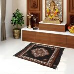 Premium Cotton Pooja Mat for Mandir Temple 2x2 Feet | Soft & Comfortable Prayer Aasan | Anti-Slip Floor Mat for Home, Puja Room & Meditation | Durable & Washable (Set of 2) (Coffee) - Image 3