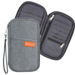 Storite Nylon Travel Family Passport Holder Wallet Organizer for Credit Debit Card Boarding Pass with Removable Hand Strap for Men and Women(Grey) - Image 8