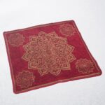 Prayer Mat | Velvet Aasan Mat Meditation Prayer Carpet Mat Pooja Aasan Mat | Rangoli Square Prayer Mat | Traditional Prayer Mat | Large | Size 2 x 2 Feet (Maroon Pack of 1) - Image 4