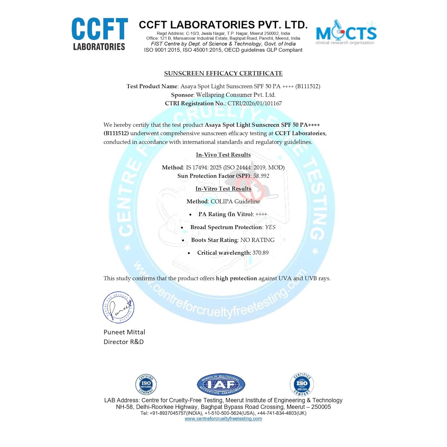 ASAYA | Spot Light Depigmenting Sunscreen SPF 50 PA++++ | In-VIVO Tested | Niacinamide + Licorice Extract | Oil-Free, No White Cast, Daily Sunscreen For All Skin Types | 50 g - Image 7