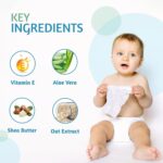 Cleansing Baby Wipes, Enriched with Aloe Vera, Jojoba seed oil, Shea Butter & Vitamin E - 80 Counts/Pack| Essential Wet Wipes with Lid, Alcohol and Paraben free wipes for Babies/Kids (Pack of 3) - Image 4