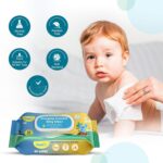Cleansing Baby Wipes, Enriched with Aloe Vera, Jojoba seed oil, Shea Butter & Vitamin E - 80 Counts/Pack| Essential Wet Wipes with Lid, Alcohol and Paraben free wipes for Babies/Kids (Pack of 3) - Image 5
