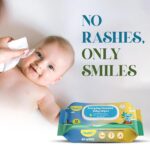Cleansing Baby Wipes, Enriched with Aloe Vera, Jojoba seed oil, Shea Butter & Vitamin E - 80 Counts/Pack| Essential Wet Wipes with Lid, Alcohol and Paraben free wipes for Babies/Kids (Pack of 3) - Image 6