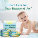 Cleansing Baby Wipes, Enriched with Aloe Vera, Jojoba seed oil, Shea Butter & Vitamin E - 80 Counts/Pack| Essential Wet Wipes with Lid, Alcohol and Paraben free wipes for Babies/Kids (Pack of 3) - Image 7