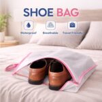 Lify Waterproof Shoe Bag for Travel – Opaque Travel Shoe Organizer with Zipper & Handle, Durable Portable Shoe Cover Storage Pouch, Suitcase Packing Organizer (Black- 6 Piece) - Image 4