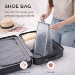 Lify Waterproof Shoe Bag for Travel – Opaque Travel Shoe Organizer with Zipper & Handle, Durable Portable Shoe Cover Storage Pouch, Suitcase Packing Organizer (Black- 6 Piece) - Image 8