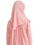 Prien Prayer Clothing for Children, Girls Muslim Dresses, Long Sleeve Abaya with Hijab, Islam Clothing Women, Women's Muslim Dress Set, Prayer Dress Jilbab Khimar Ramadan, Powder Pink, One Size - Image 7