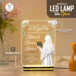 Personalized Islamic Aalimah Graduation Acrylic LED Table Lamp | Gift Aalimah Completion & Islamic Studies Achievement | Muslim Home Decor, Housewarming & Islamic Gift (6x8 Inch) - Image 3