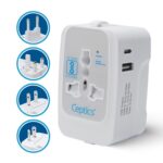 Ceptics Universal Travel Adapter with Type C, 3 in 1 Universal Adapter Plug, Travel Accessories with 1 USB, 1 USB-C with 2.4A,Travel Adaptor International All in One - Image 3