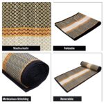 HOKIPO Natural Handmade Madurkathi 6.5X4.5 Feet Rectangular Chatai Mats For Home | Large Sleeping Floor Mats, Black (In81-Blk) - Image 5
