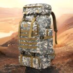 NFI essentials Hiking Bag, Military Print Travel Shoulder Backpack, Rucksack Duffle Bag with Shoe Compartment & Wet Clothes for Gym, Duffel Bag for Travelling, Camping & Trekking (Beige) - Image 6