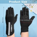 PALAY® Driving Gloves for Women, UV Protection Riding Gloves Women Sun Protection, Ice Silk Fashion Bike Gloves for Summer, Open Finger & Anti-slip Design Black - Image 3