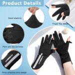 PALAY® Driving Gloves for Women, UV Protection Riding Gloves Women Sun Protection, Ice Silk Fashion Bike Gloves for Summer, Open Finger & Anti-slip Design Black - Image 4